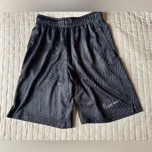 Nike Dri Fit Shorts Mens S Black Silver Gray Print Running Training Basketball